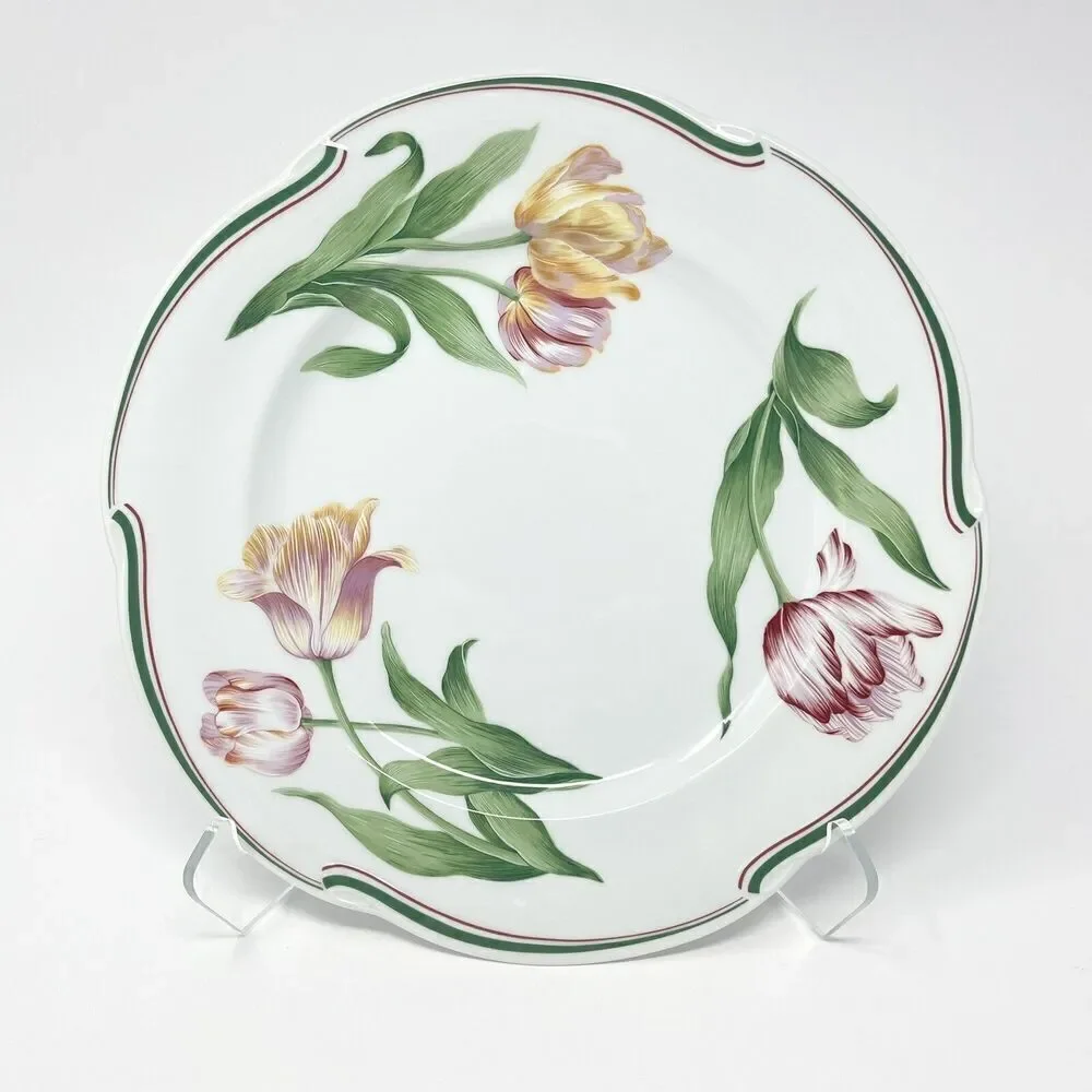 Christian Dior Normandie Provence Charger Chop Platter Plate Tulips 12” 11.75”